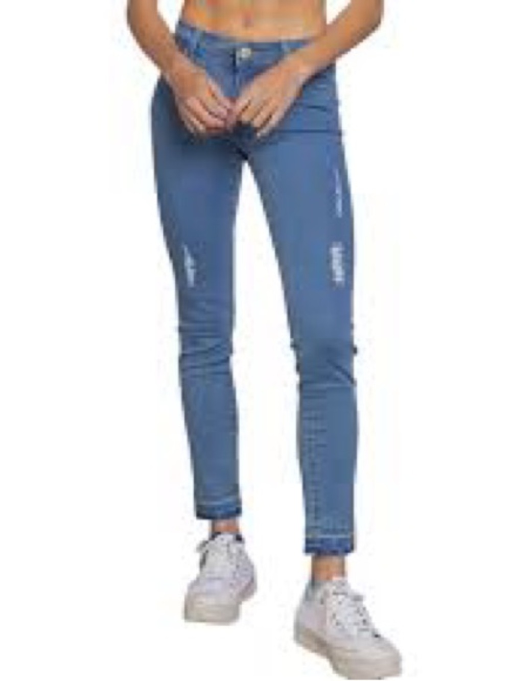 POL Blue Skinny Distressed Women's Jeans